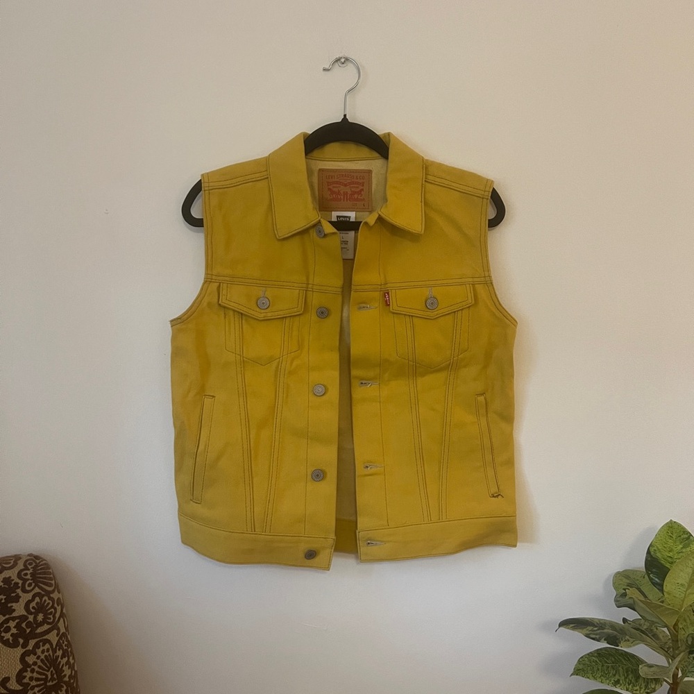 Levi's Yellow Denim Vest